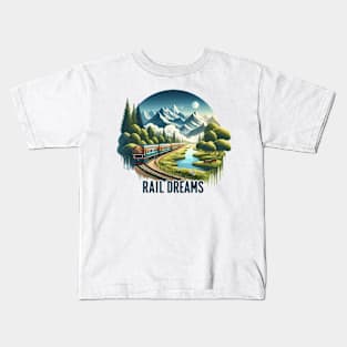 Train, Rail Dreams Kids T-Shirt